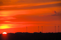 Sonnenuntergang beim Windpark Ruppertshofen